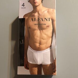 Alfani Men's 100% Cotton Boxer Briefs - 4 Pack BLACK
